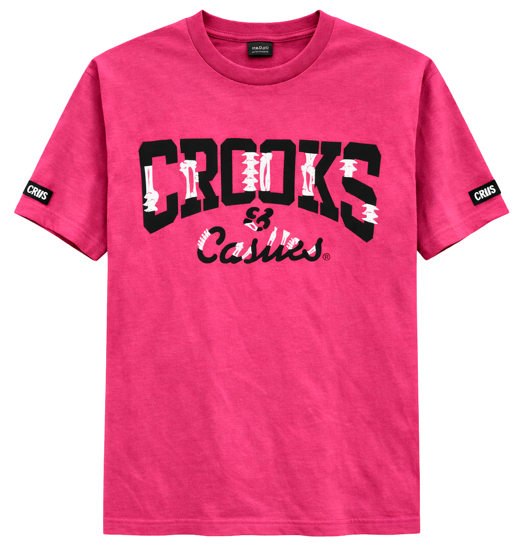 CROOKS & CASTLES GRAPHIC T-SHIRT HOT PINK - B2C80701