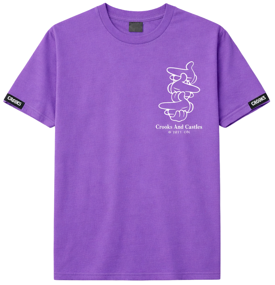 CROOKS & CASTLES GRAPHIC T-SHIRT PURPLE - B2Q01732
