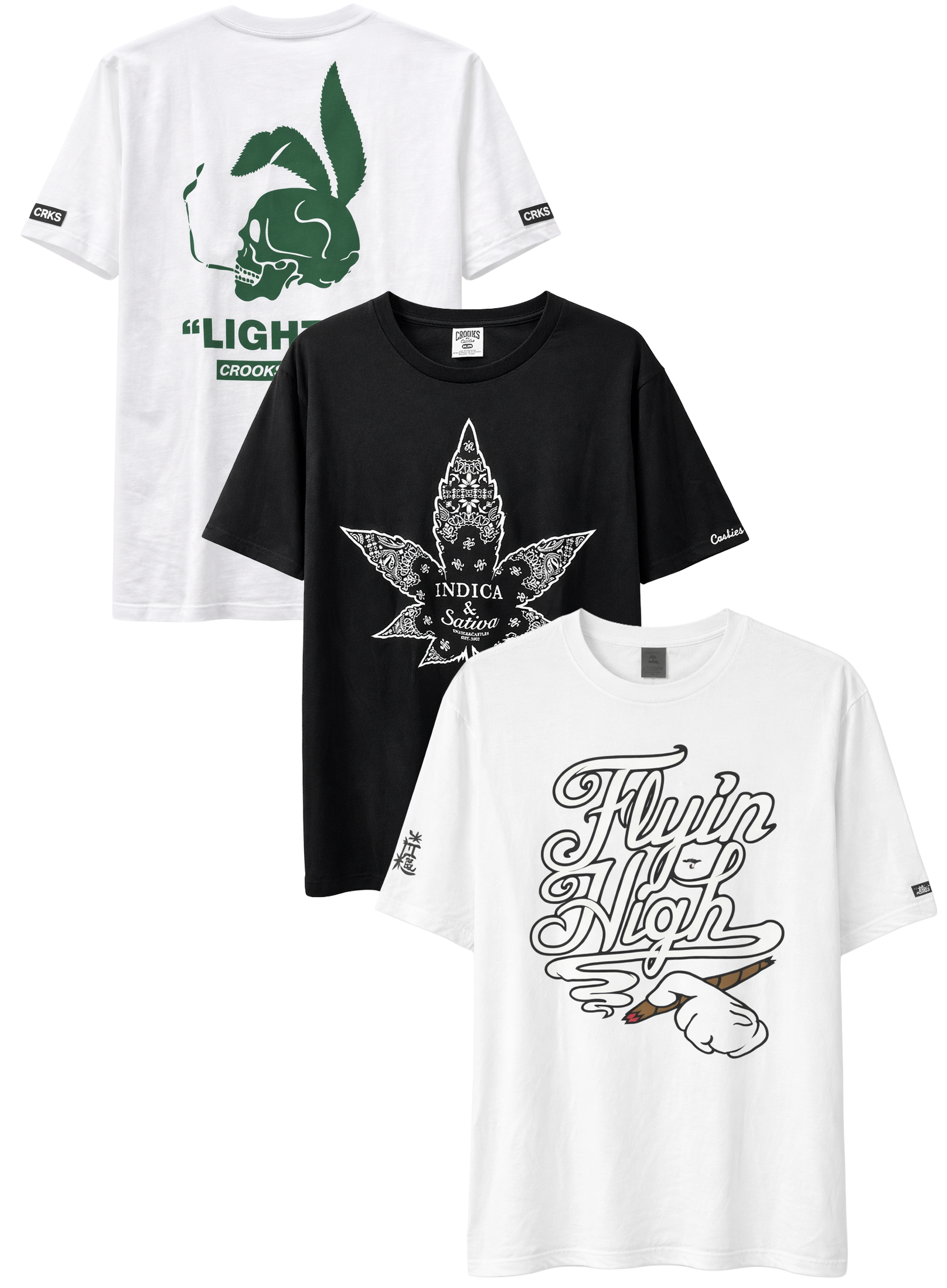 CROOKS & CASTLES ASSORTED DIRTY GRAPHIC T-SHIRTS ASST - CCSTD05
