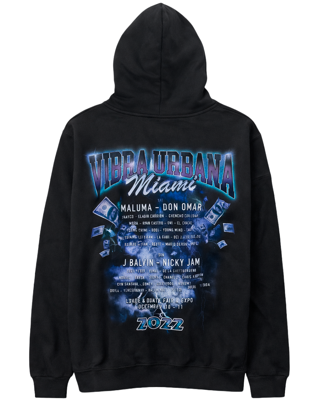 VIBRA URBANA MIAMI FESTIVAL HOODIE BLACK - HSCRUI