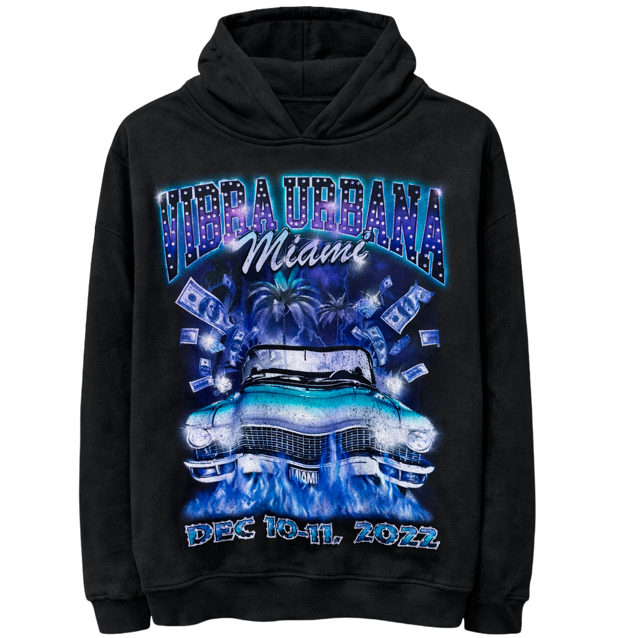 VIBRA URBANA MIAMI FESTIVAL HOODIE BLACK - HSCRUI