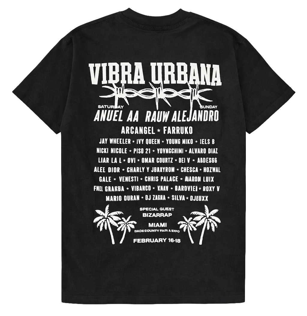 VIBRA URBANA MIAMI T-SHIRT BLACK - SSVUMSTA