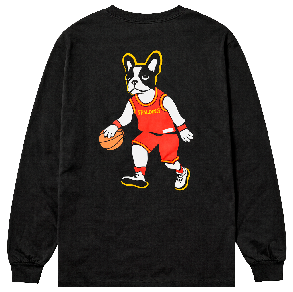 SPALDING GRAPHIC LONG SLEEVE SHIRT BLACK - SPLDGLS