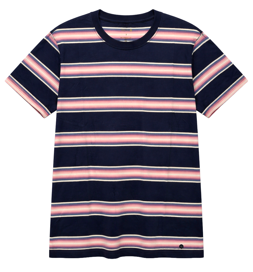 STANCE PREMIERE T-SHIRT NAVY STRIPE - M2SS1A23BU