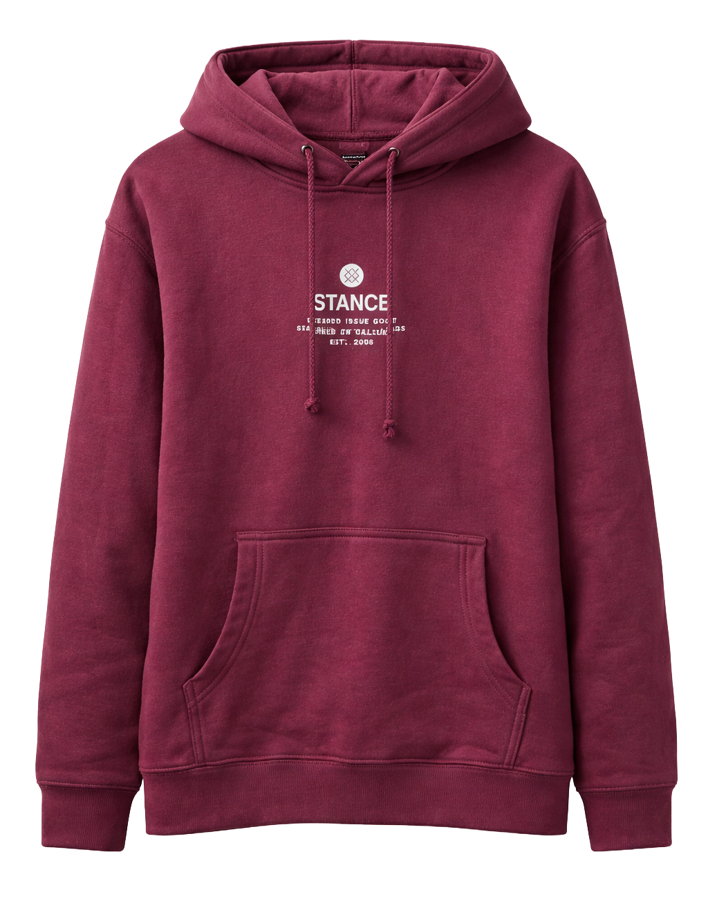 STANCE ESTABLISHED HOODIE MAROON - AFH1A24STA