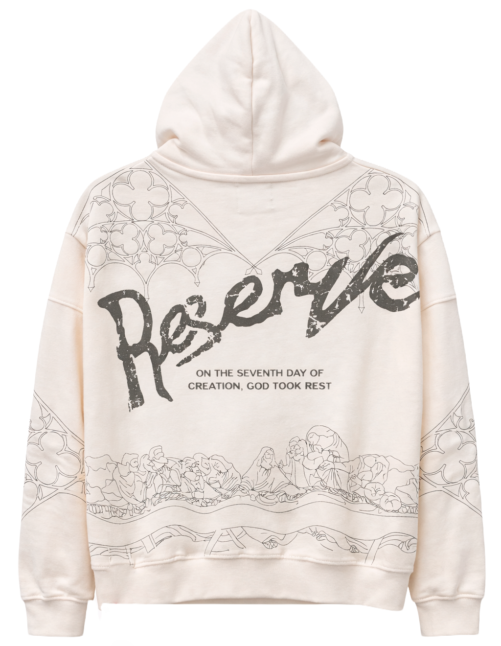 RESERVE PREMIUM GRAPHIC HOODIE BONE - RH25-10