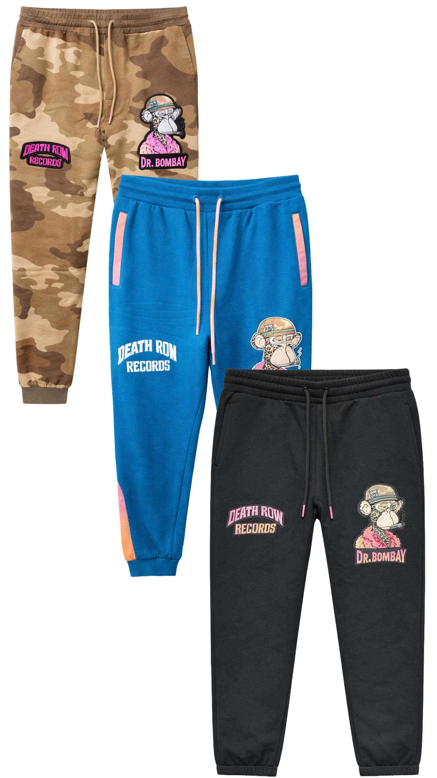 DEATH ROW RECORDS ASSORTED DIRTY PRINT JOGGER PANTS ASST - DRBMYJGR