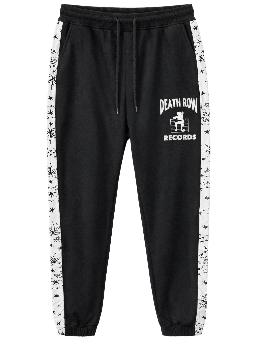 DEATH ROW RECORDS DIRTY PRINT TRACK PANTS BLACK - 2DR01600