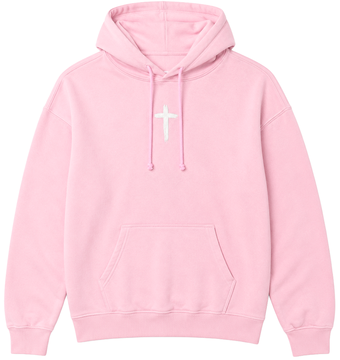 JESUS SAVES CROSS HOODIE PINK - JESUS LOVES YOU