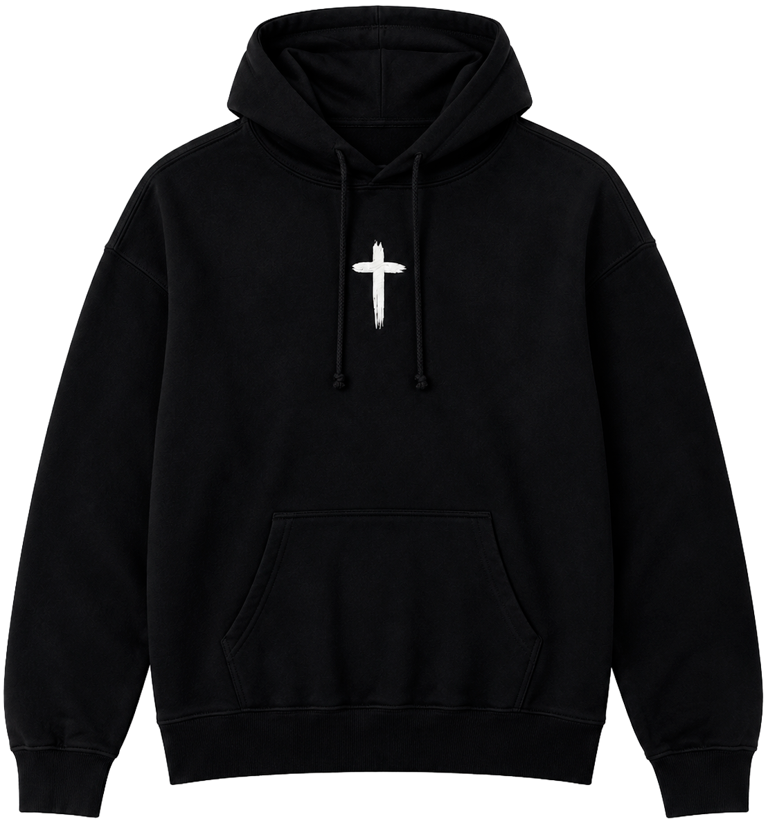JESUS SAVES CROSS HOODIE BLACK NC - JESUS LOVES YOU