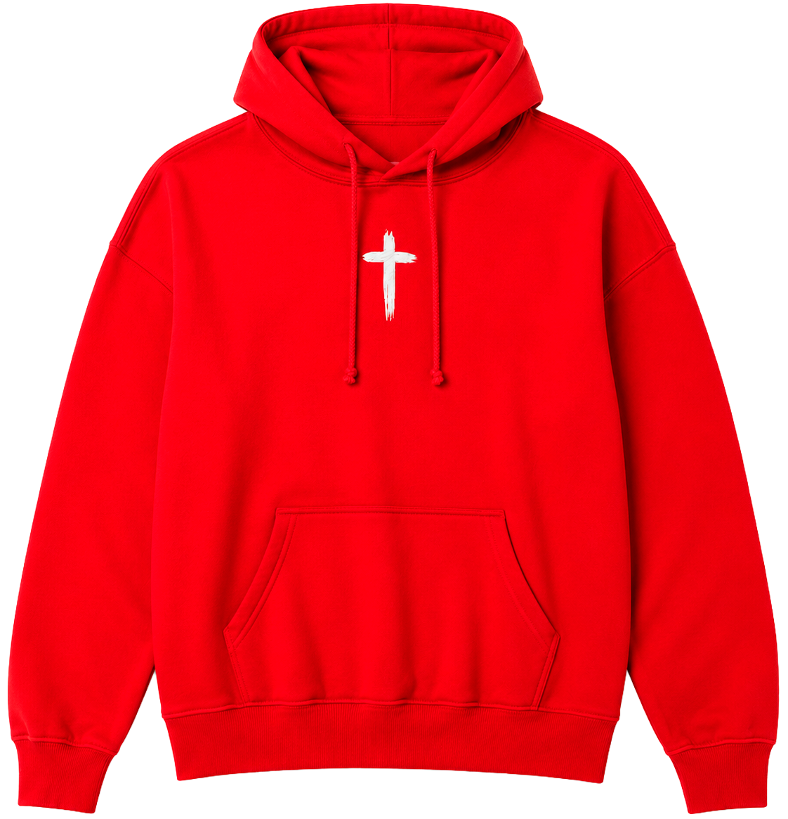 JESUS SAVES CROSS HOODIE RED - JESUS LOVES YOU
