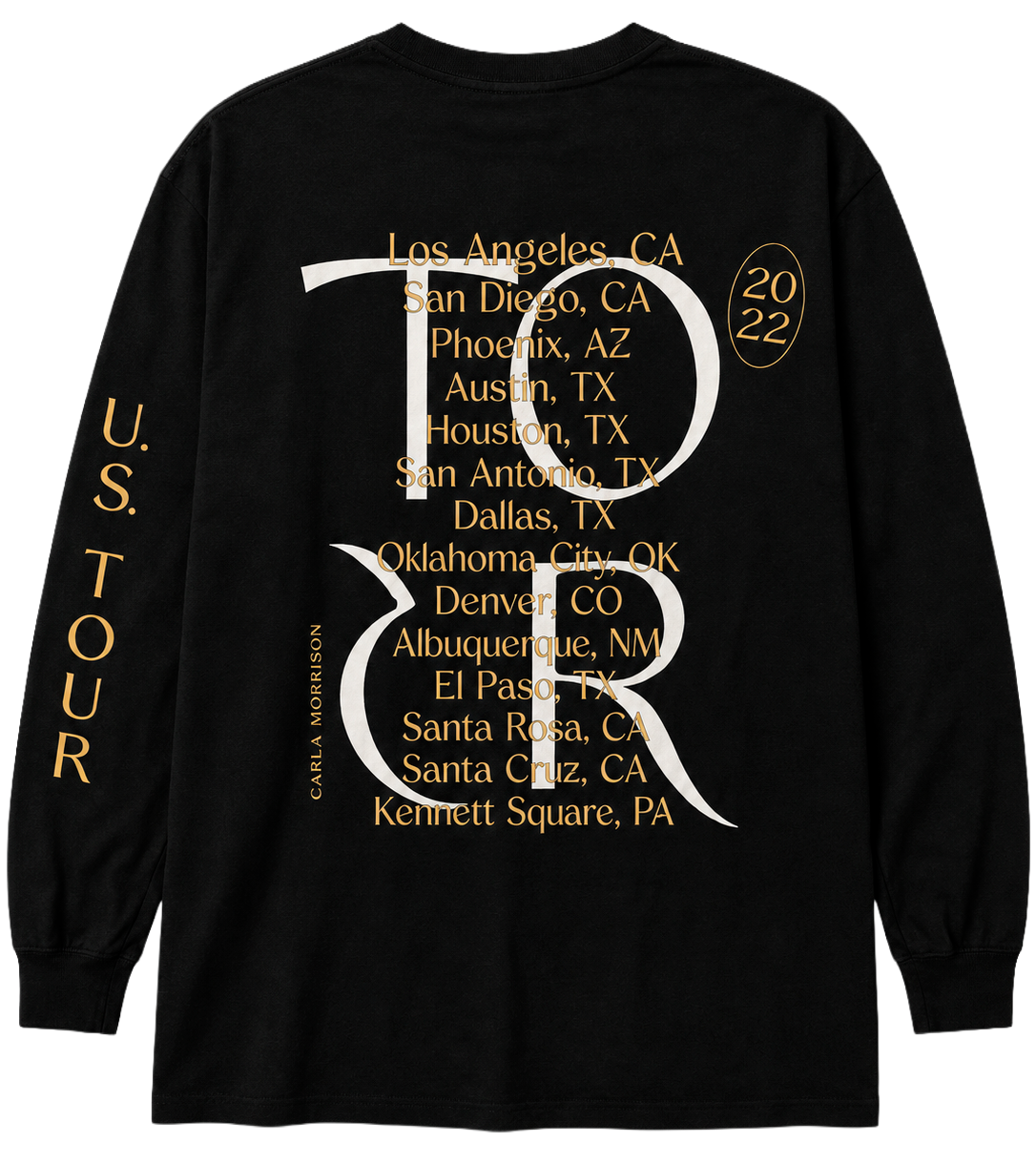 CARLA MORRISON TOUR L/S SHIRT BLACK - CMLS26