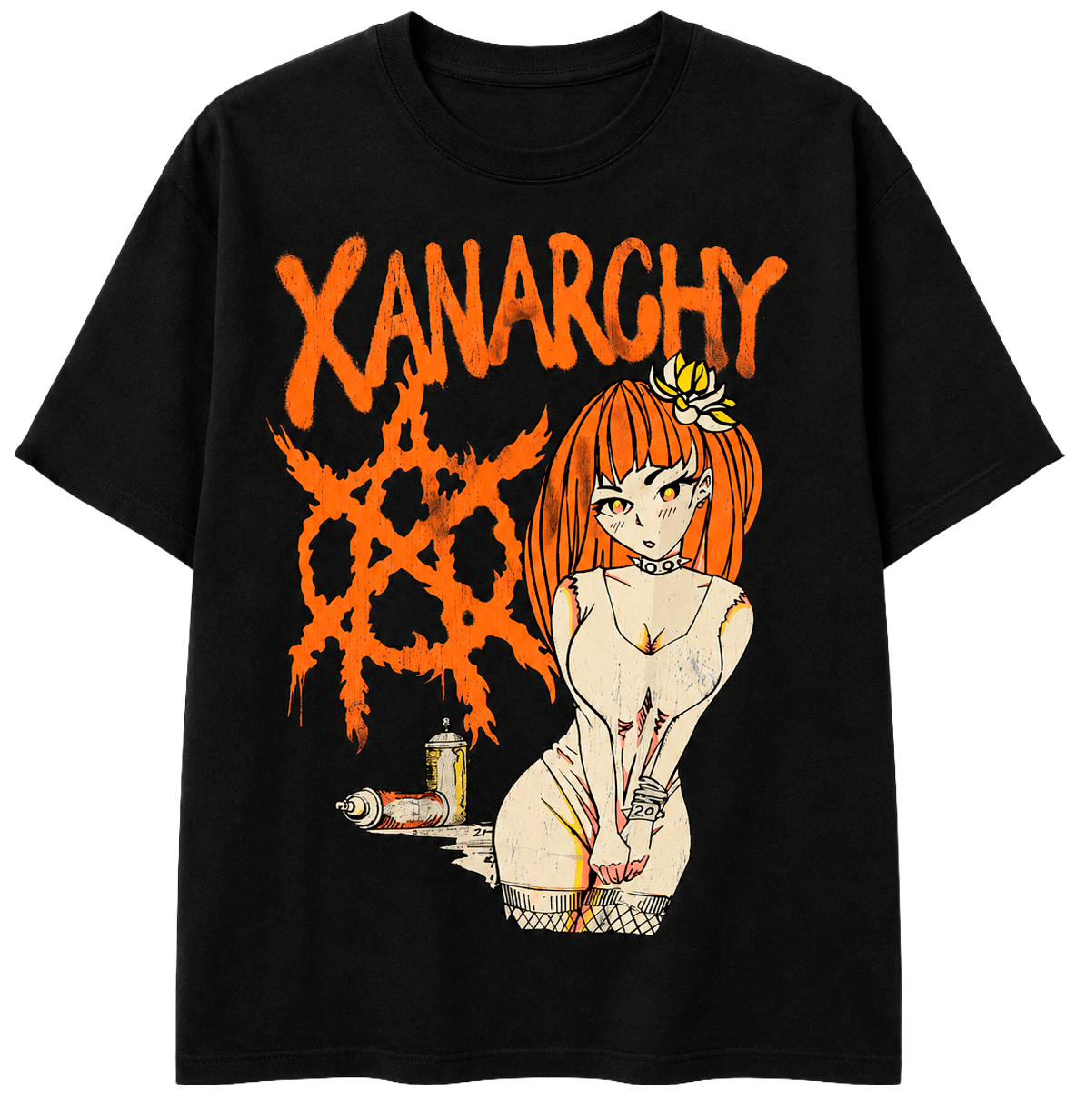 XANARCHY GRAPHIC T-SHIRT BLACK - XANO002