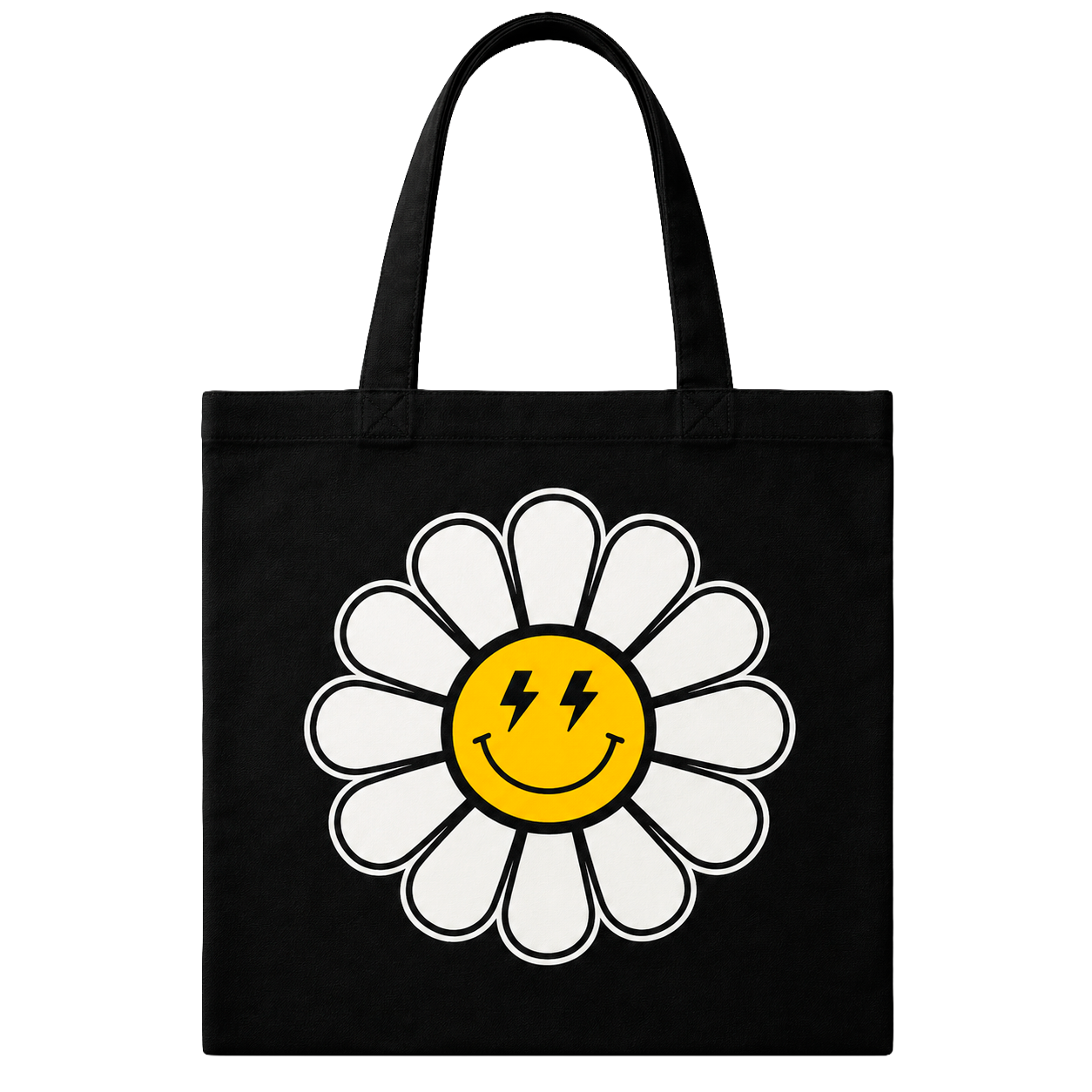 OXYMORRON LOGO TOTE BAG BLACK - FLOWERS