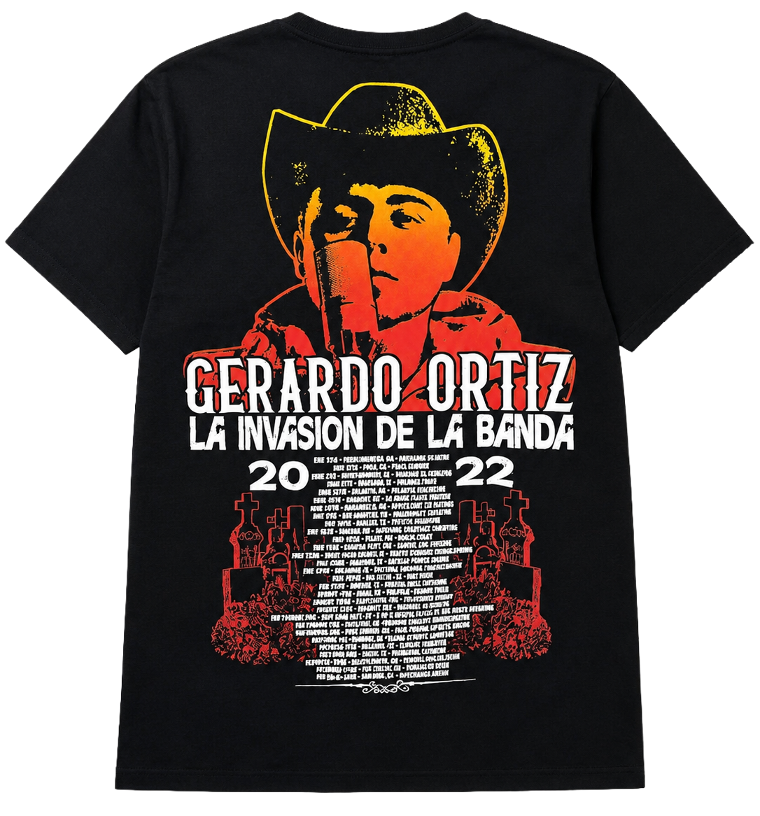 GERARDO ORTIZ TOUR T-SHIRT BLACK - GOT002