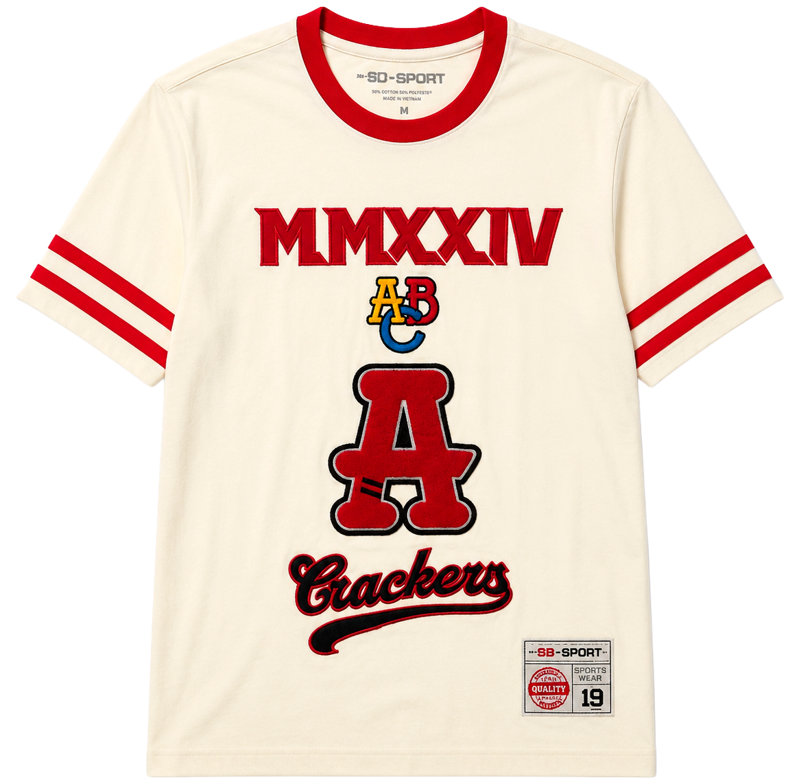 SD SPORT BASEBALL JERSEY T-SHIRT OFF WHITE - SM4107OW
