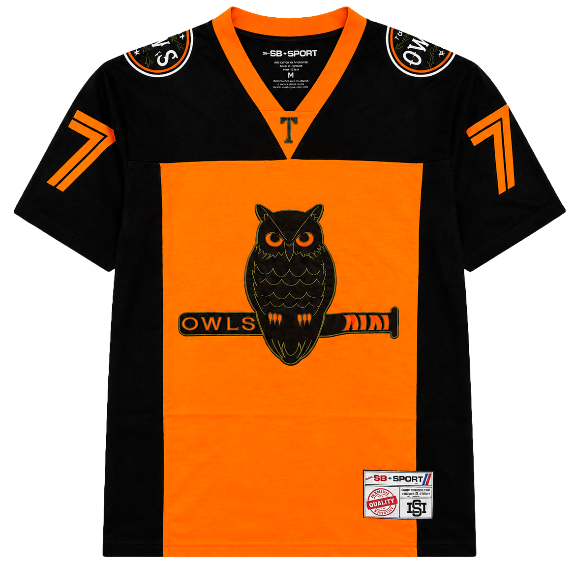 SD SPORT FOOTBALL JERSEY T-SHIRT BLACK/ORANGE - SM4108OR