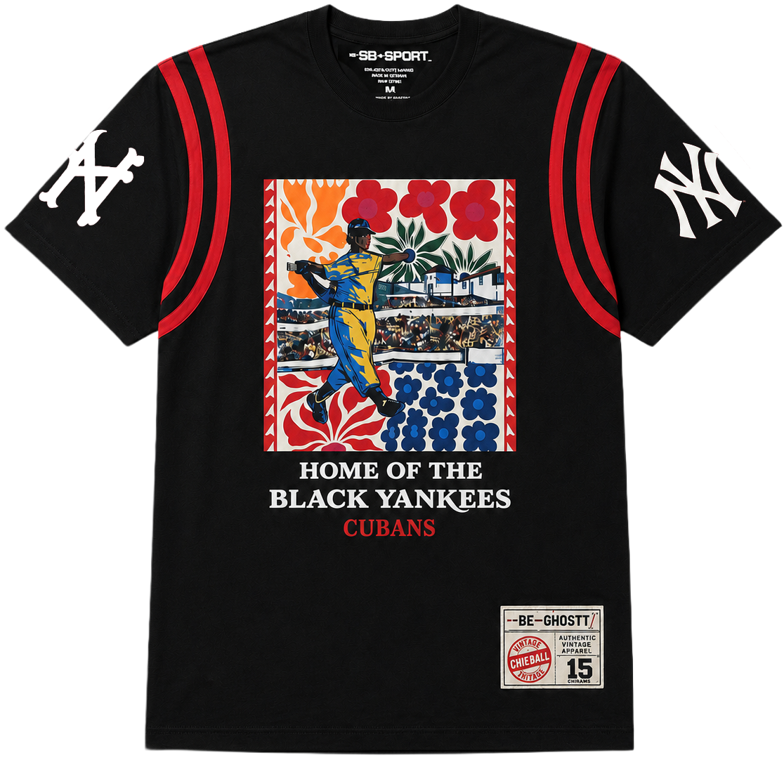 SD SPORT BASEBALL T-SHIRT BLACK - SM4106BK