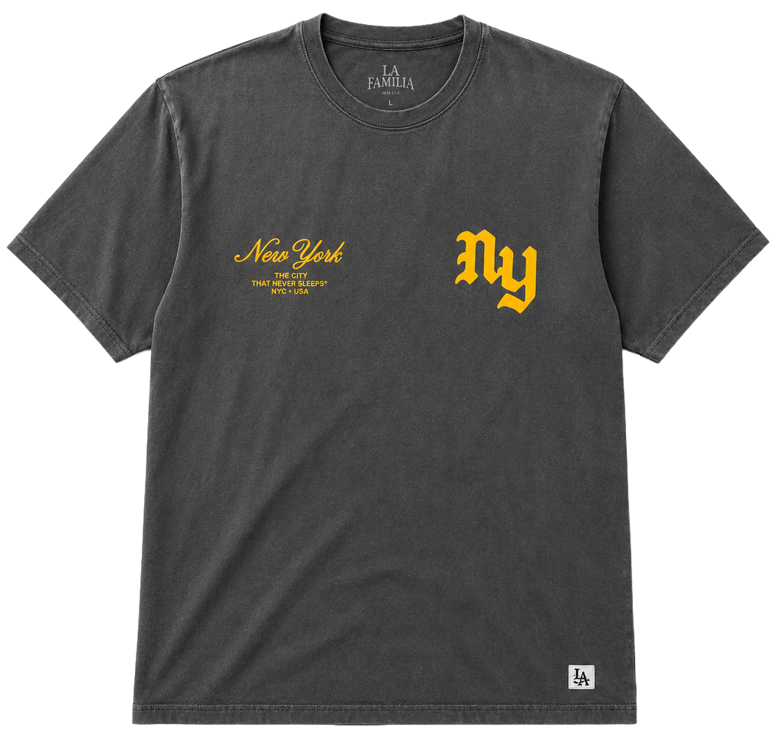LA FAMILIA GRAPHIC T-SHIRT CHARCOAL - LFSU25SS003