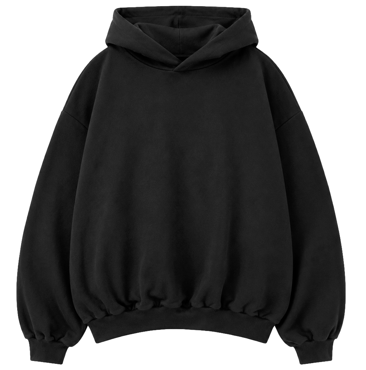 LA FAMILIA HEAVYWEIGHT HOODIE WASHED BLACK - LFFA25HD002
