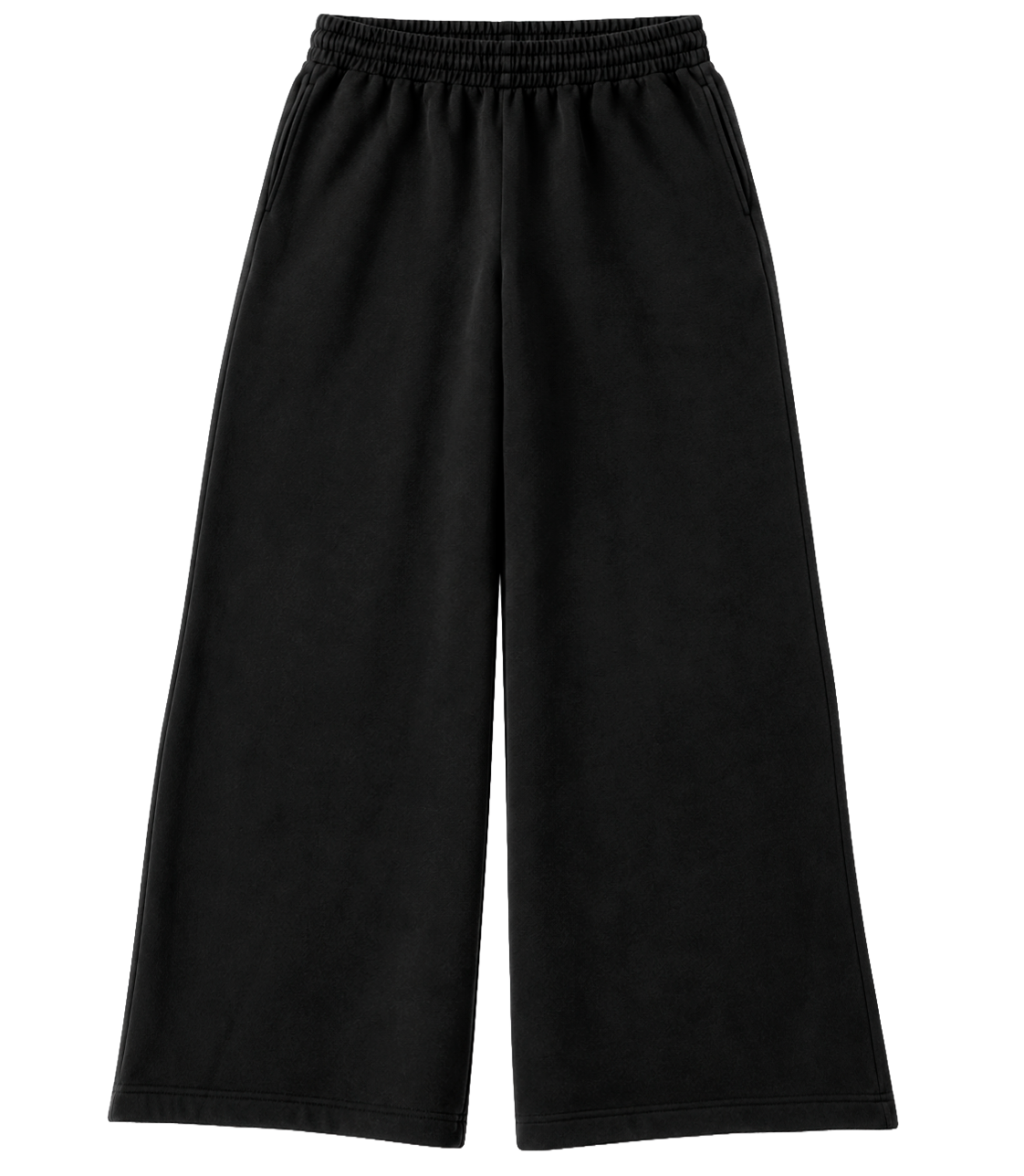 LA FAMILIA HEAVYWEIGHT WIDE LEG SWEATPANTS BLACK - LFHOL24KB001