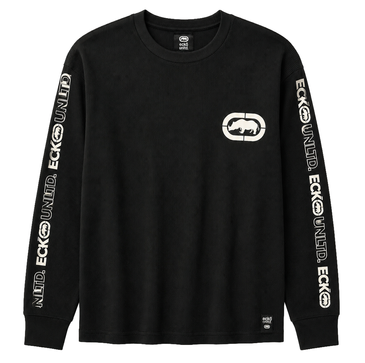 ECKO UNLTD L/S THERMAL SHIRT BLACK - EO34L397