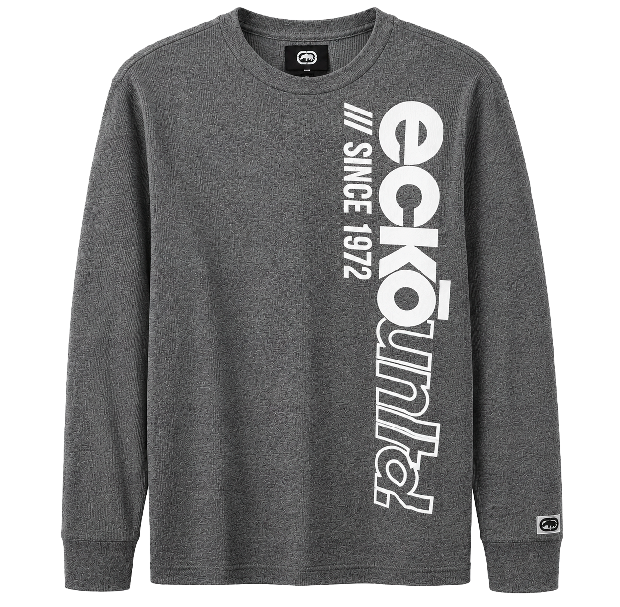 ECKO UNLTD L/S THERMAL SHIRT BLACK MARLED - EO34L408