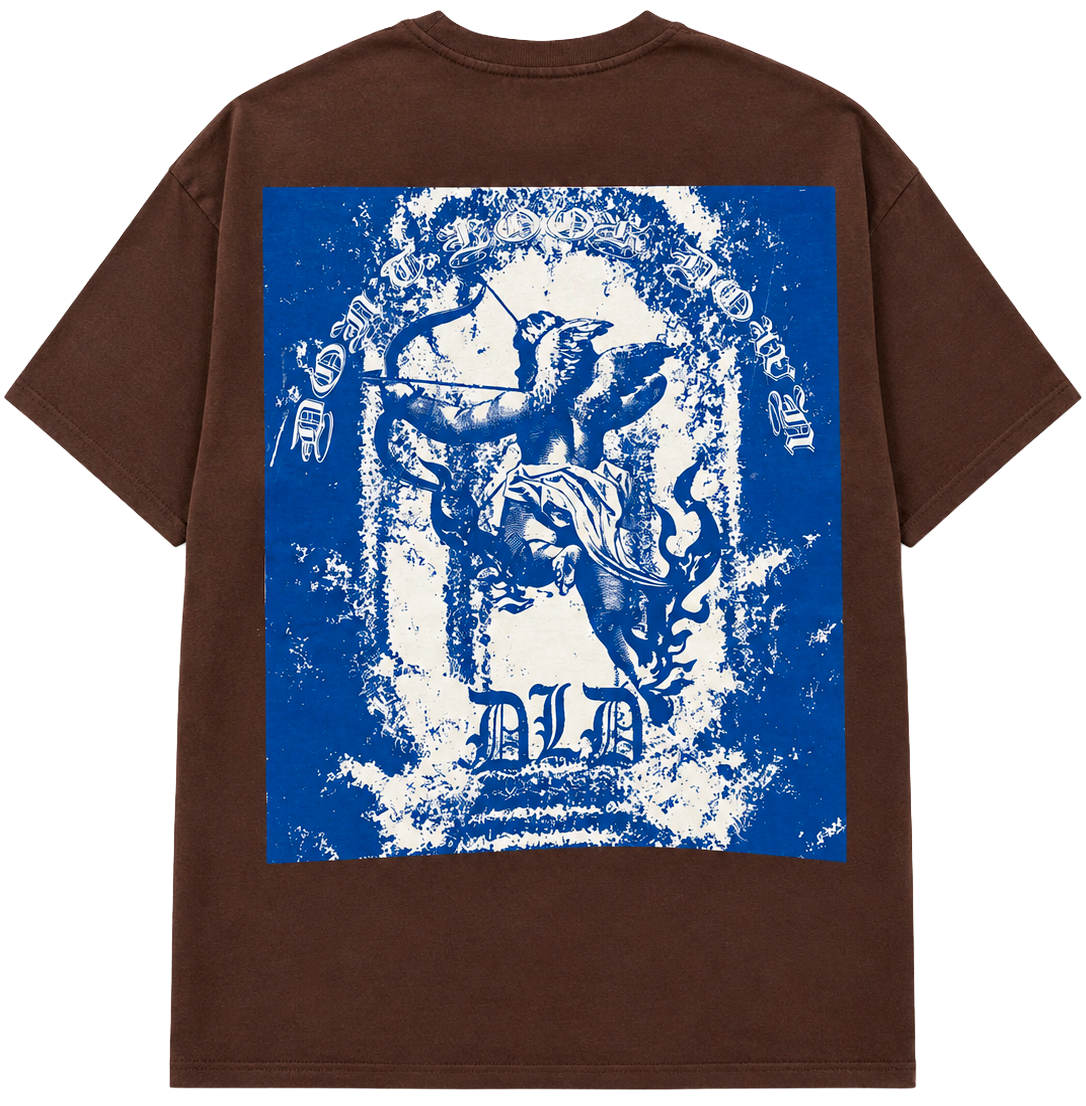 DLD OVERSIZED GRAPHIC T-SHIRT CHOCOLATE - DYF1-25T45
