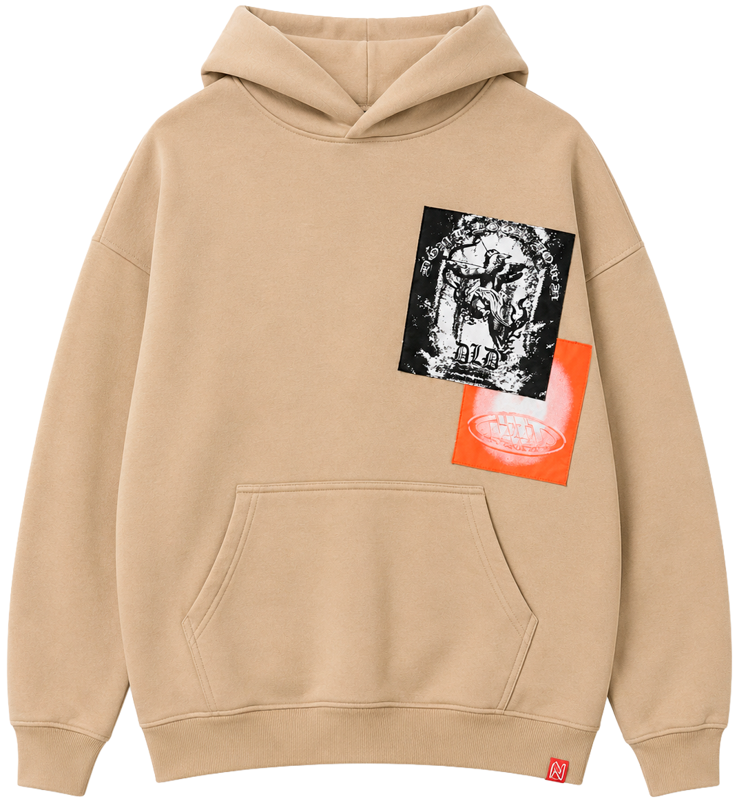 DLD OVERSIZED GRAPHIC HOODIE DESERT - DYF2-25H45