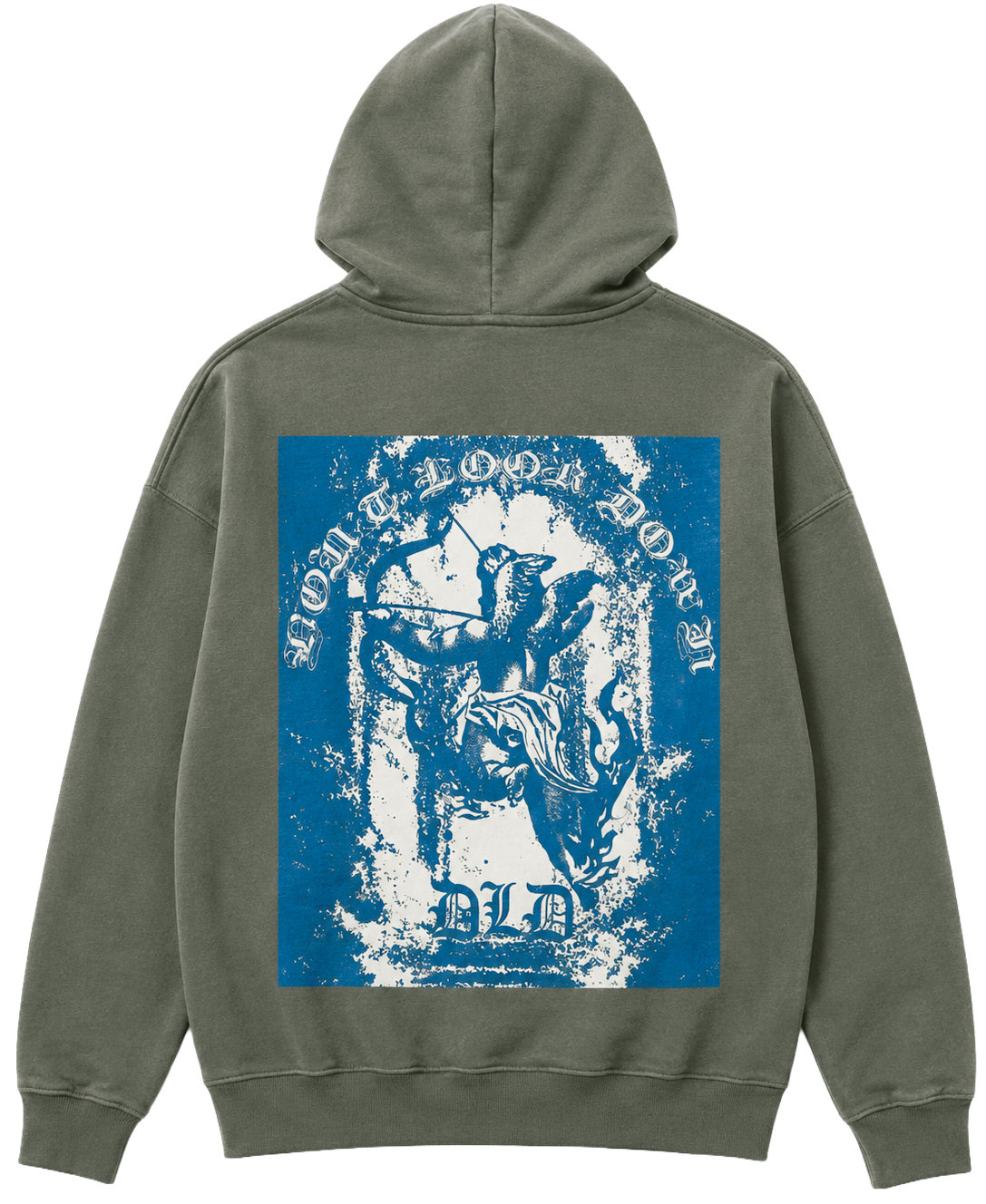 DLD OVERSIZED GRAPHIC HOODIE OYSTER - DYF2-25H45