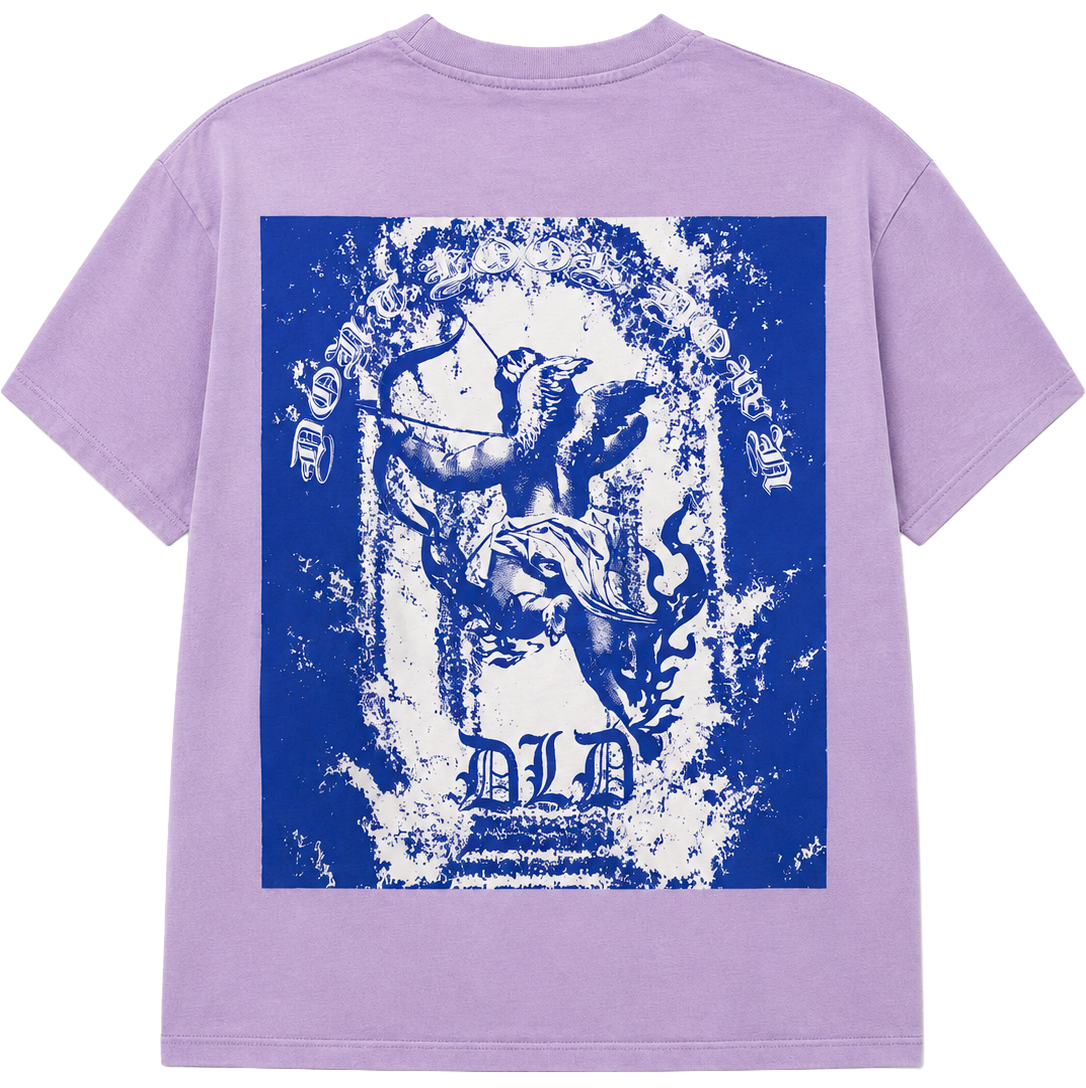 DLD OVERSIZED GRAPHIC T-SHIRT MUTED PURPLE - DYF1-25T45