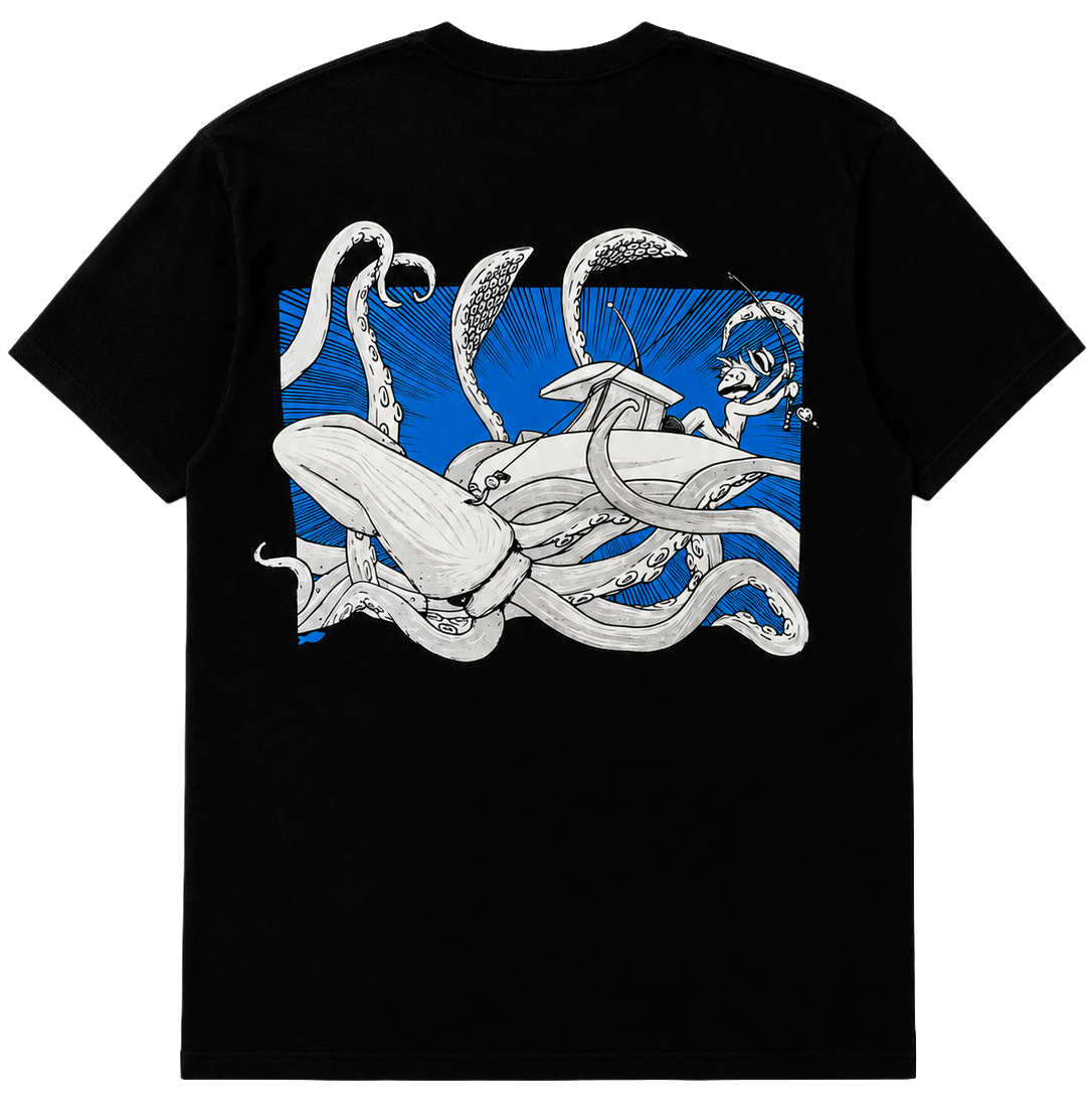 LICENSED DO BIG STUDIOS GRAPHIC T-SHIRT BLACK - BLKBLU-007