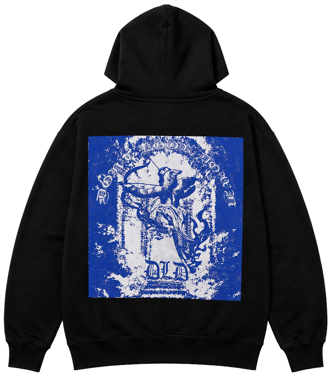 DLD OVERSIZED GRAPHIC HOODIE BLACK - DYF2-25H45