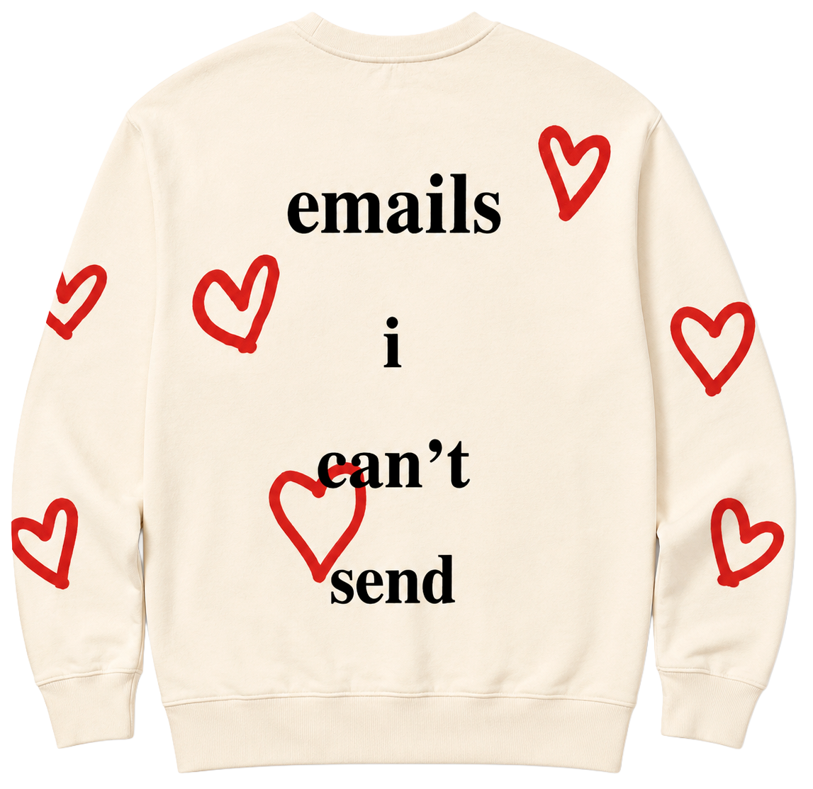 LICENSED SABRINA CARPENTER CREWNECK IVORY - EMAILS