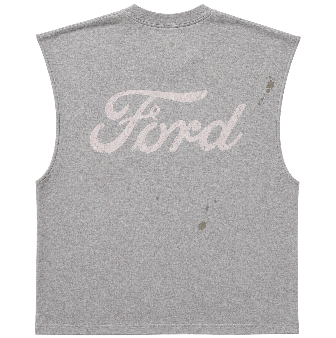 LICENSED GRAPHIC TANK TOP GREY - FORD