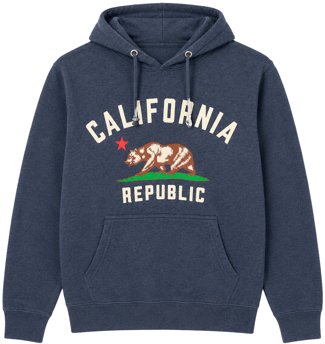 AMERICAN CROWN CALIFORNIA ARCH HOODIE VNHNV / HTR NAVY - GV92