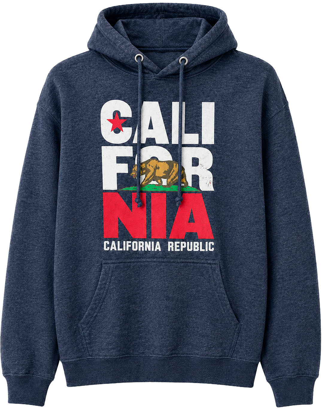 AMERICAN CROWN CALIFORNIA STACK HOODIE VNHNV / HTR NAVY - GV91