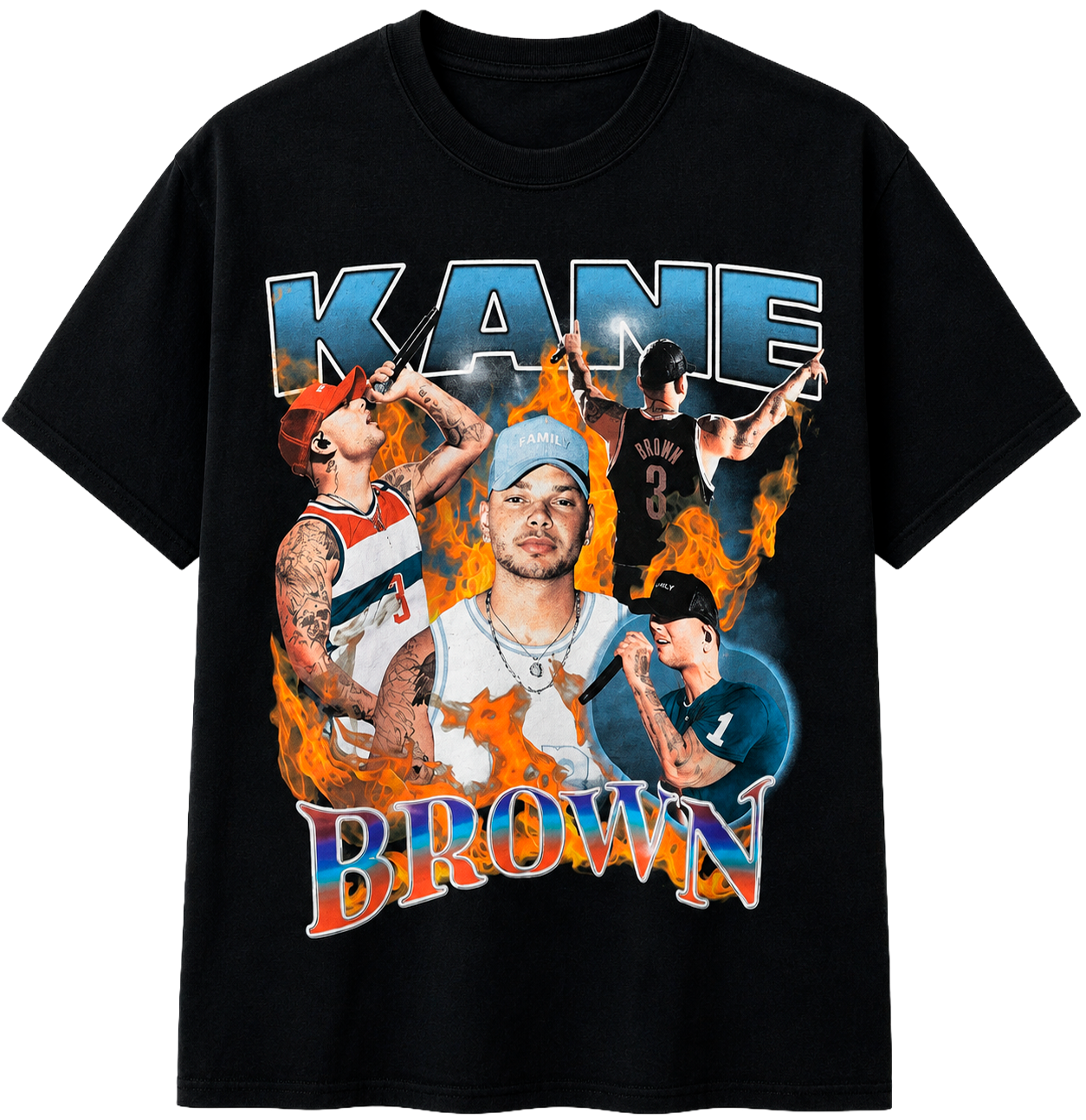 LICENSED MUSIC GRAPHIC T-SHIRT BLACK - KANE BROWN