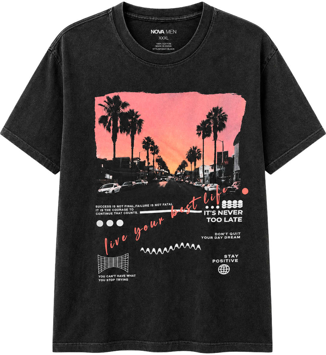 FASHION NOVA MENS GRAPHIC T-SHIRTS ASSORTED - FNSTSF1