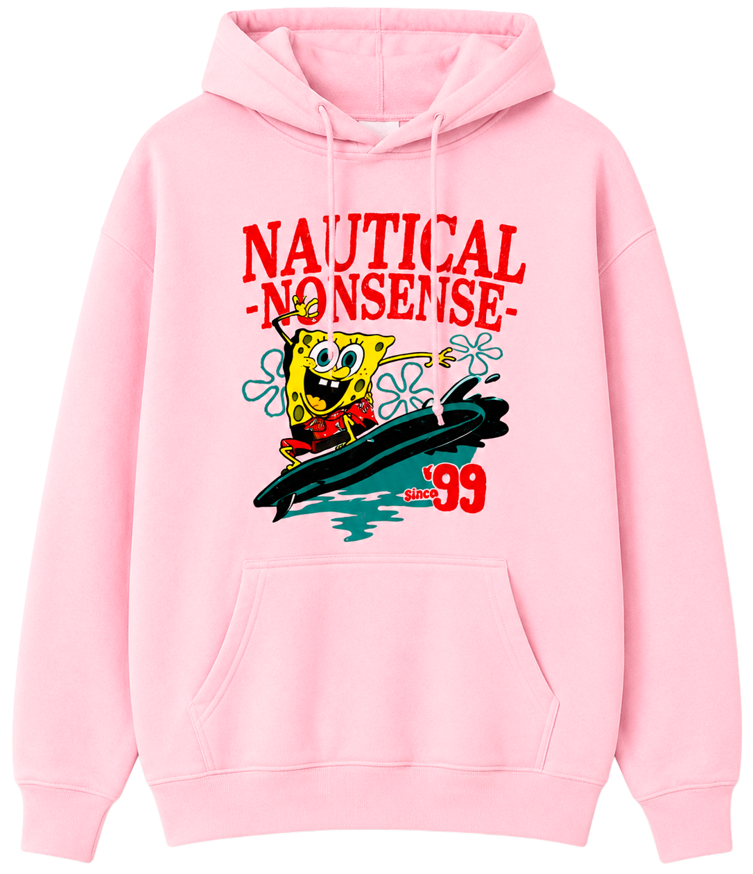 LICENSED SPONGEBOB NAUTICAL HOODIE LT PINK - 54AH2209RC