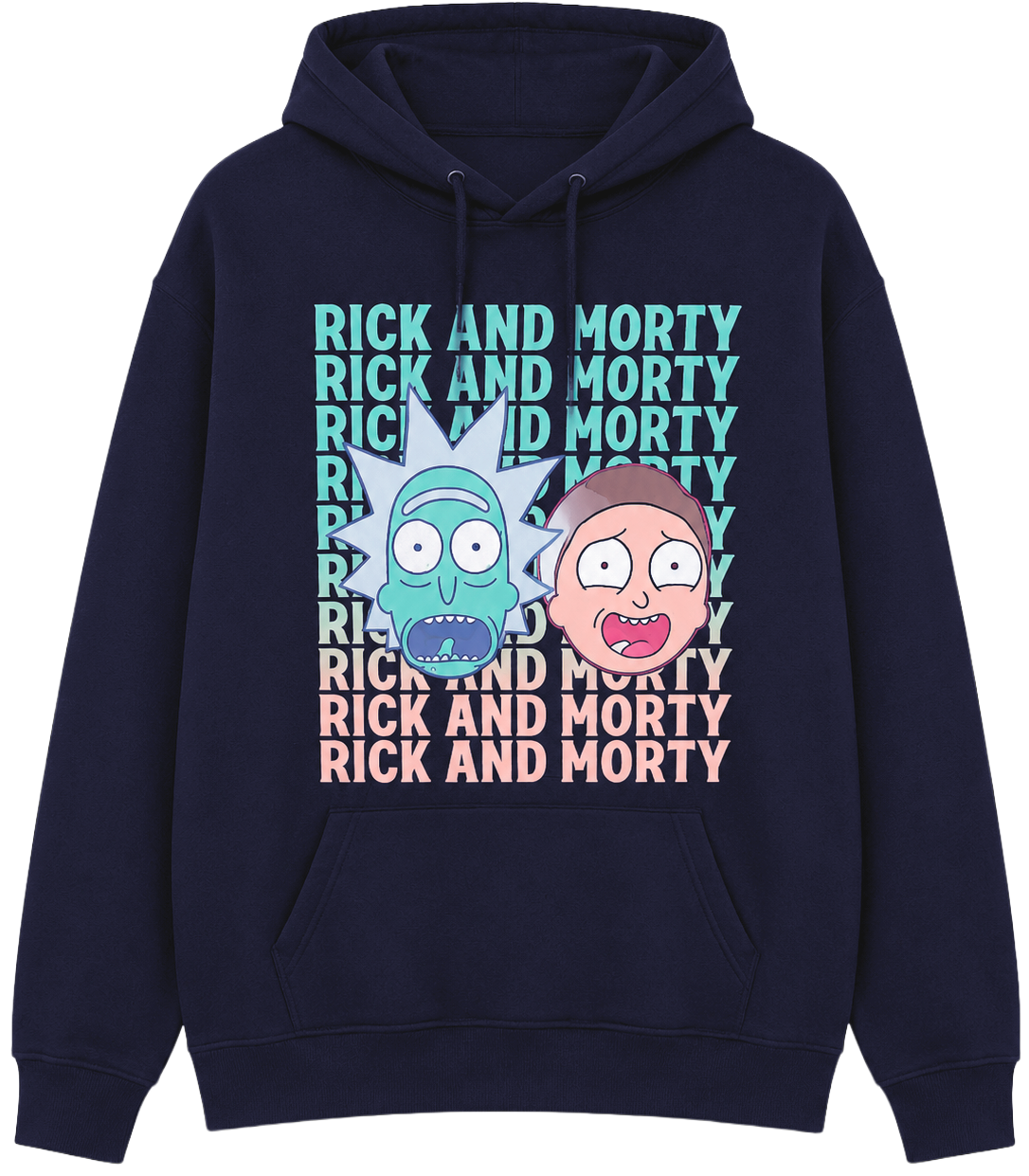 LICENSED RICK & MORTY HOODIE NAVY - RMAH4721RC