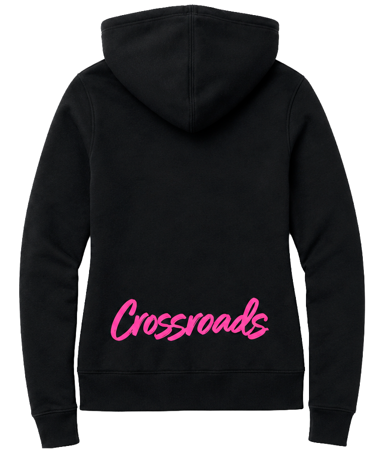 WOMENS CROSSROADS ZIP HOODIE JACKET BLACK - BSP23EHD001