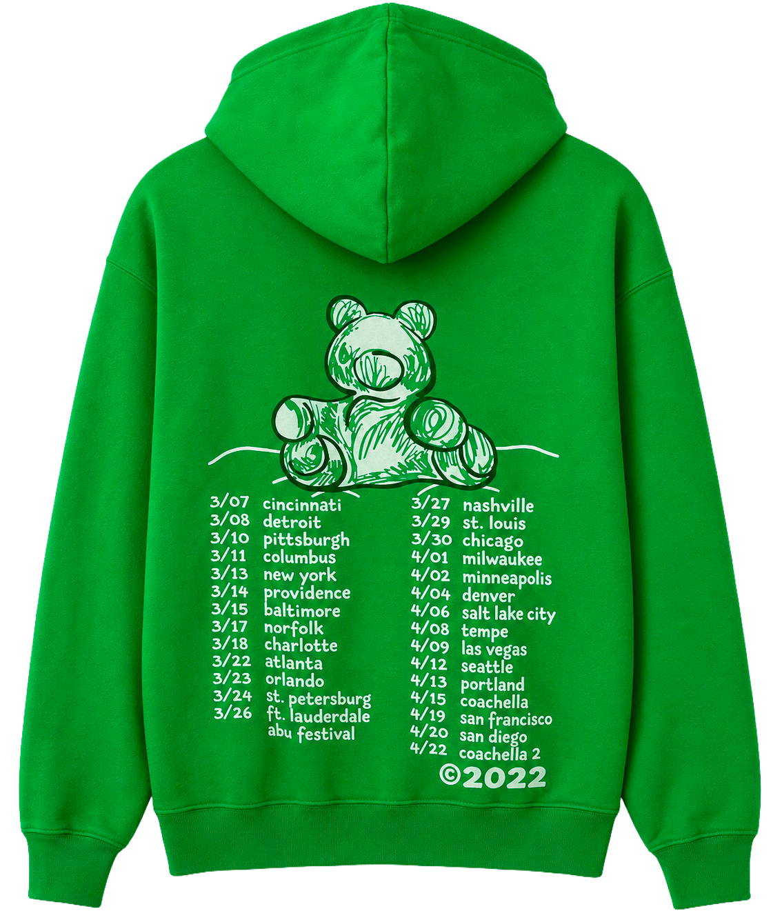 LICENSED BABY KEEM TOUR HOODIE GREEN - MELODIC BLUE