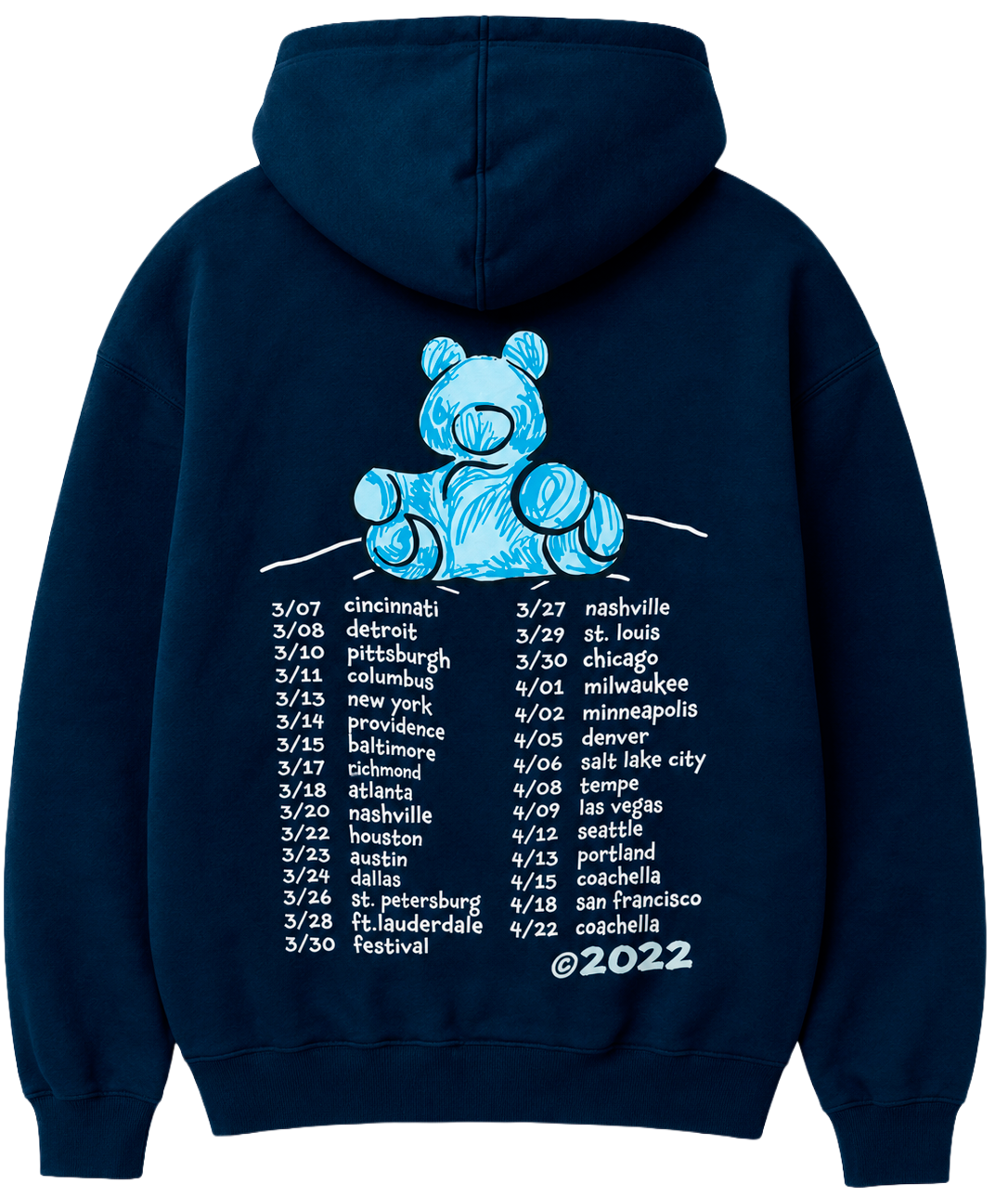 LICENSED BABY KEEM TOUR HOODIE NAVY - MELODIC BLUE