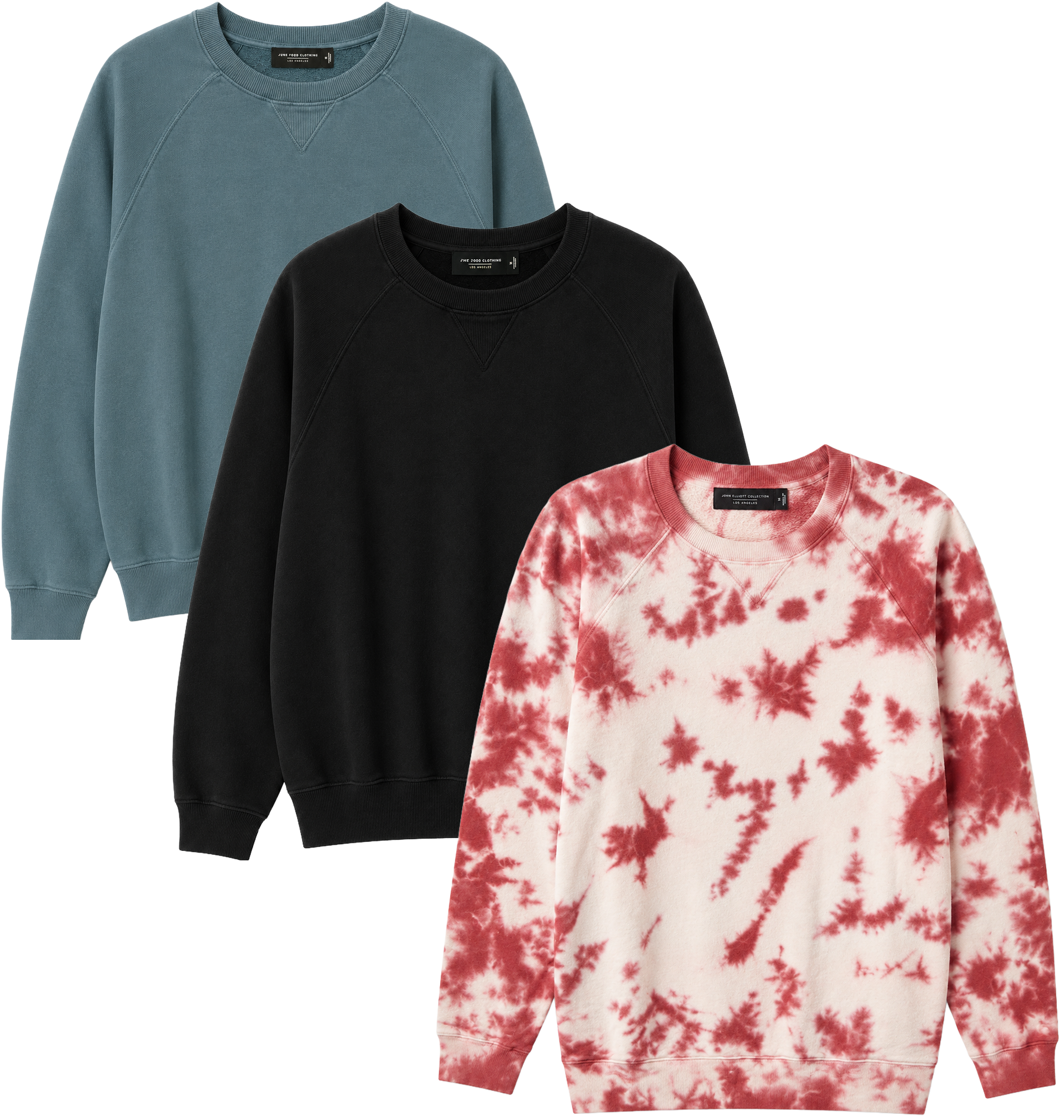 JUNK FOOD UNISEX BLANK CREWNECKS ASST - JFCNA