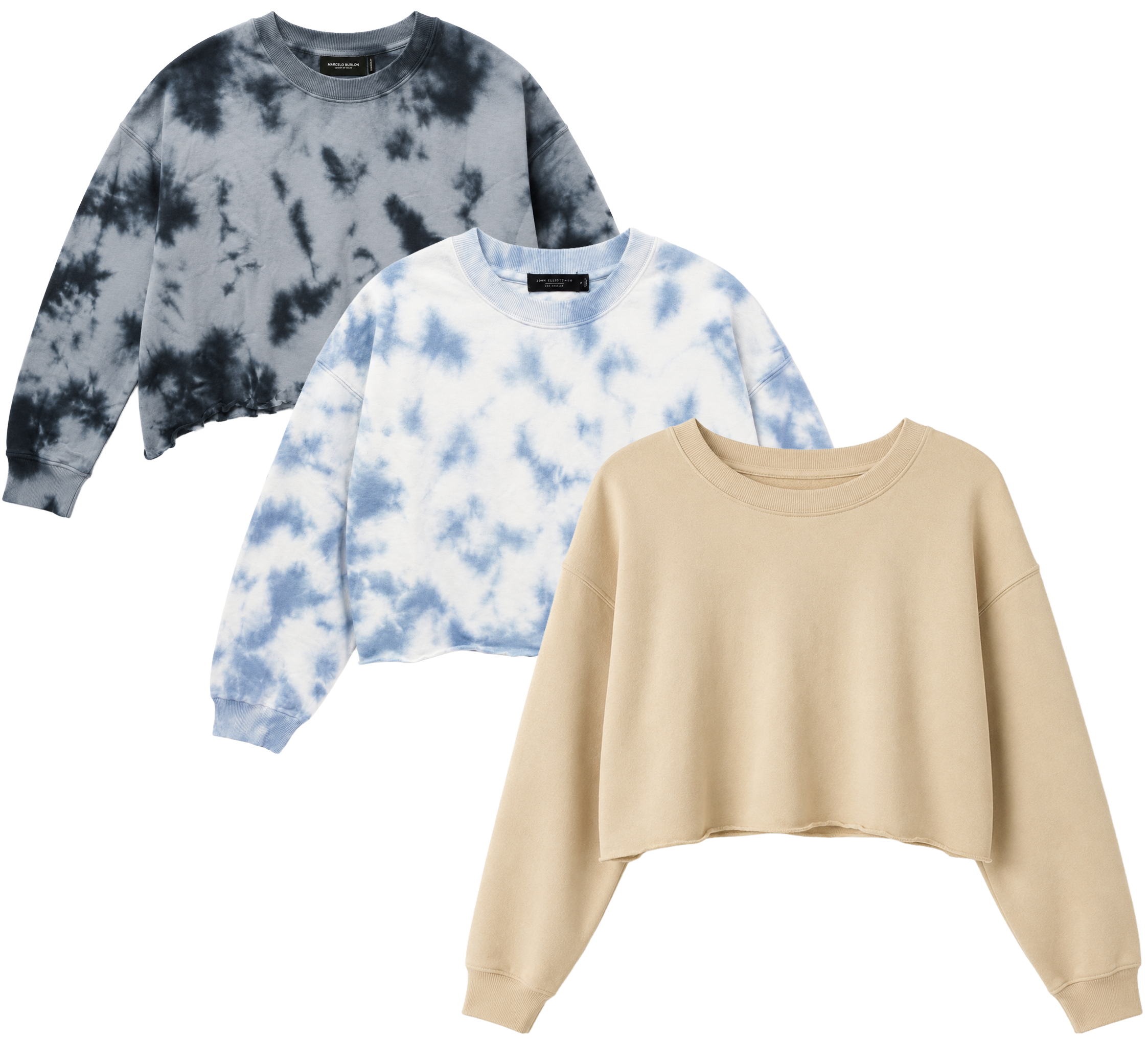 WOMENS JUNK FOOD BLANK CROPPED CREWNECK ASST - 12WJ099