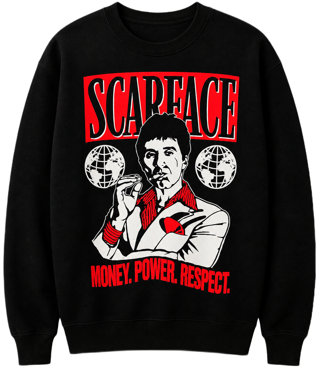 LICENSED SCARFACE CREWNECK BLACK - S8BW2451RC