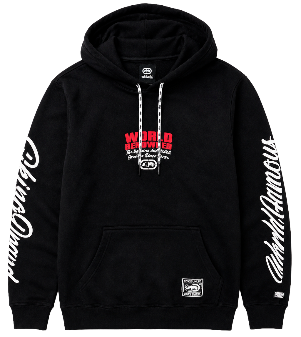 ECKO UNLTD FLEECE HOODIE BLACK - EO34H1274