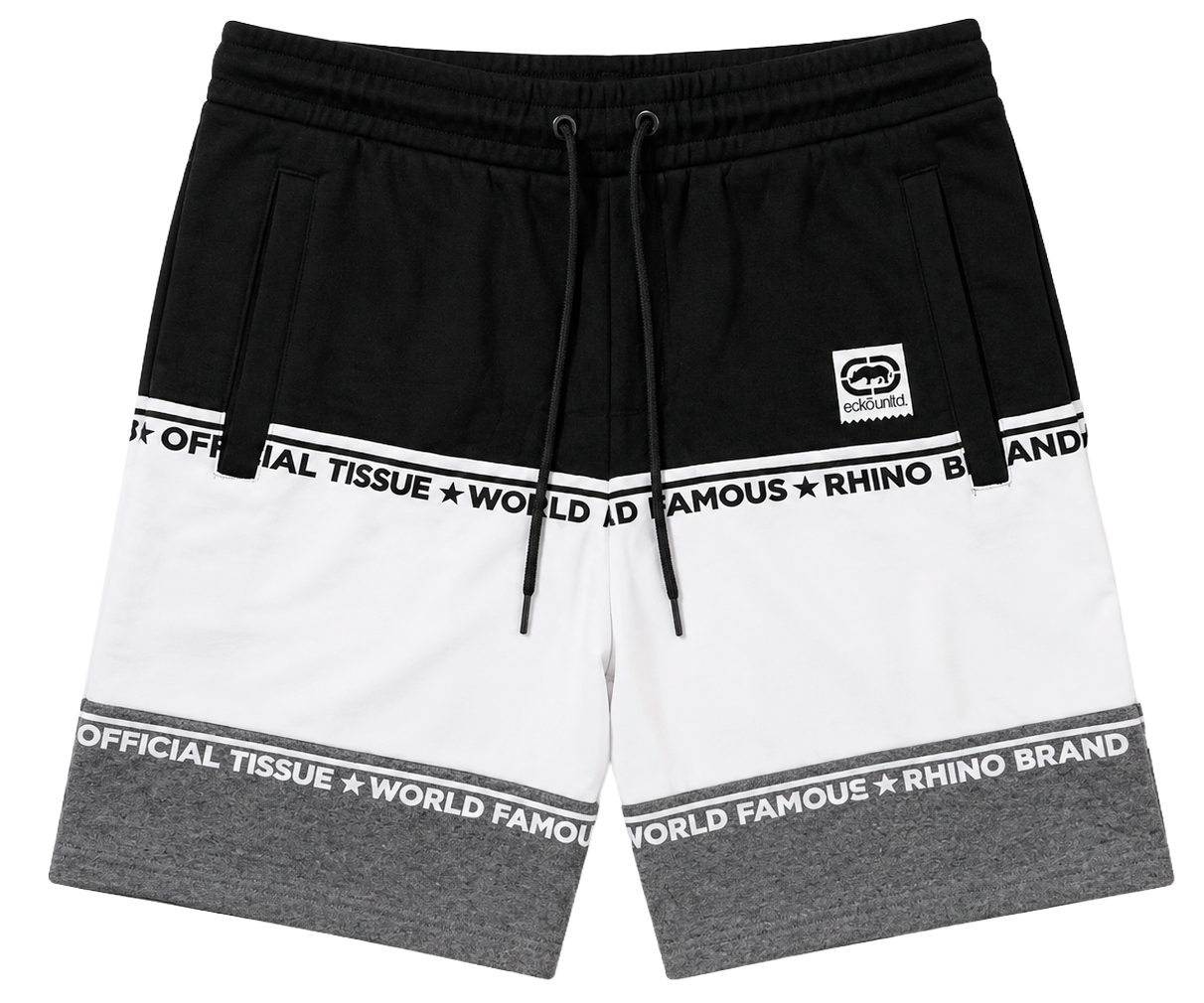 ECKO UNLTD FLEECE SWEAT SHORTS BLACK - EO14N897B