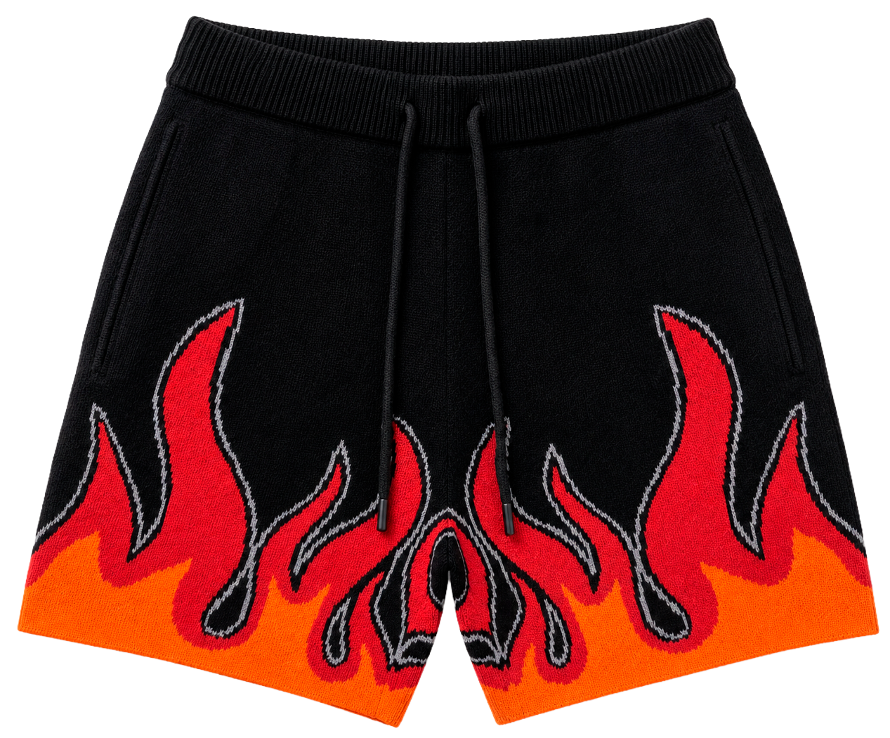 REBEL MINDS HEAVY KNIT SHORTS BLACK - 151-947